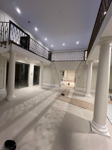 Residential Hallway Featuring Chatsworth Fibrous Plaster Columns